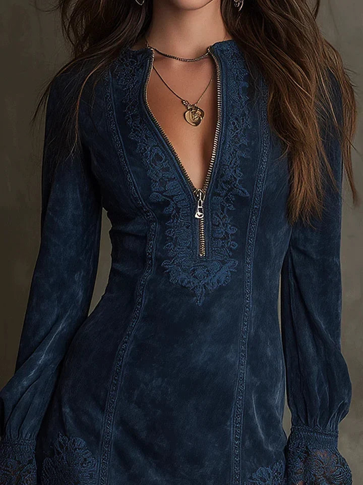 Debbie | Suede-Look Mini Dress