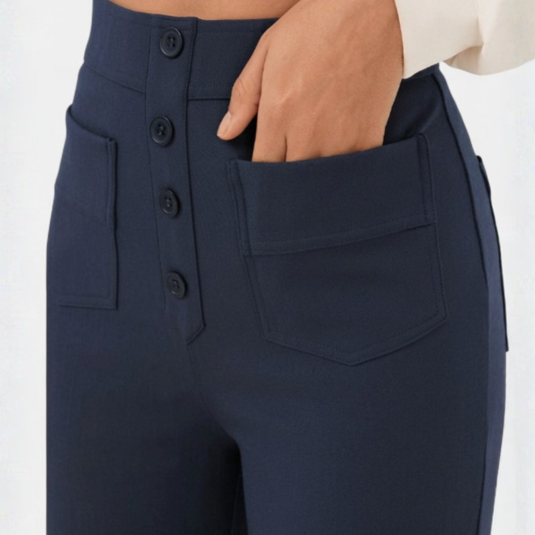 BRIXLEY™ – Relaxed High-Waist Straight-Leg Pants