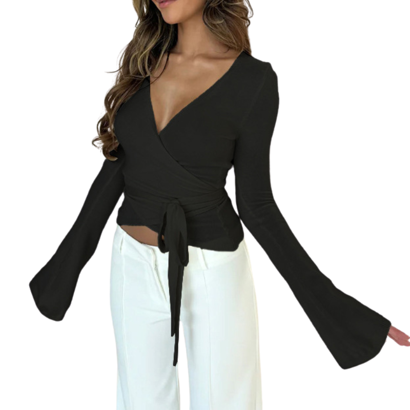 ISABELLA™ – Stylish V Neck Wrap Top