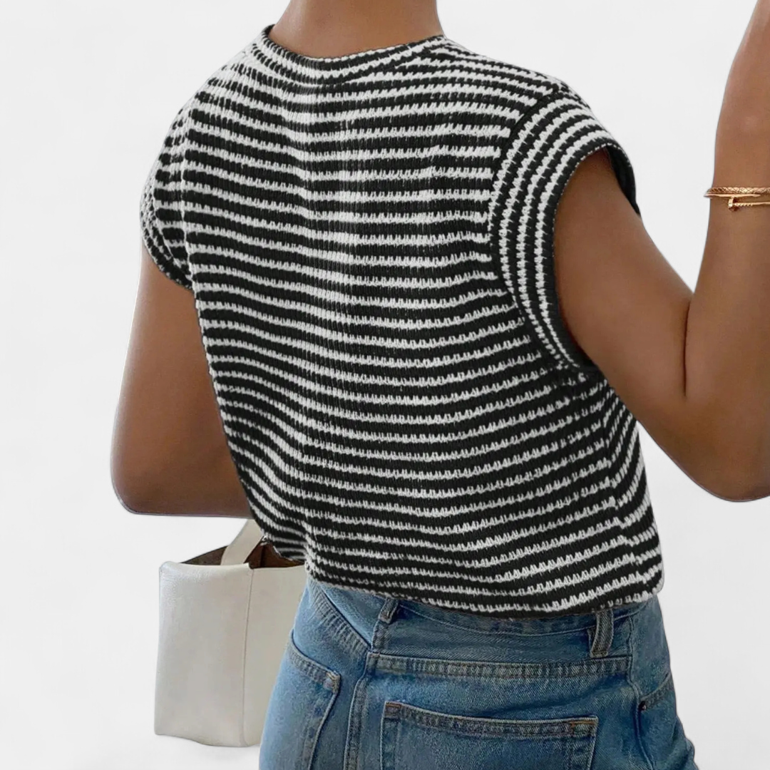 TAMSIN™ – Breezy Cutout Sleeveless Tee