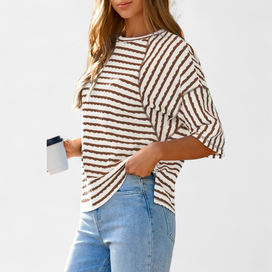 HALSEY™ – Relaxed Striped Crewneck Tee