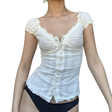 JOSSIE™ – Elegant V Neck Detailed Button Top