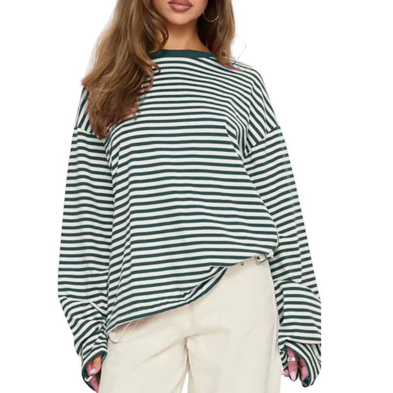 VIENNE™ – Fashionable Striped Long-Sleeve T-Shirt
