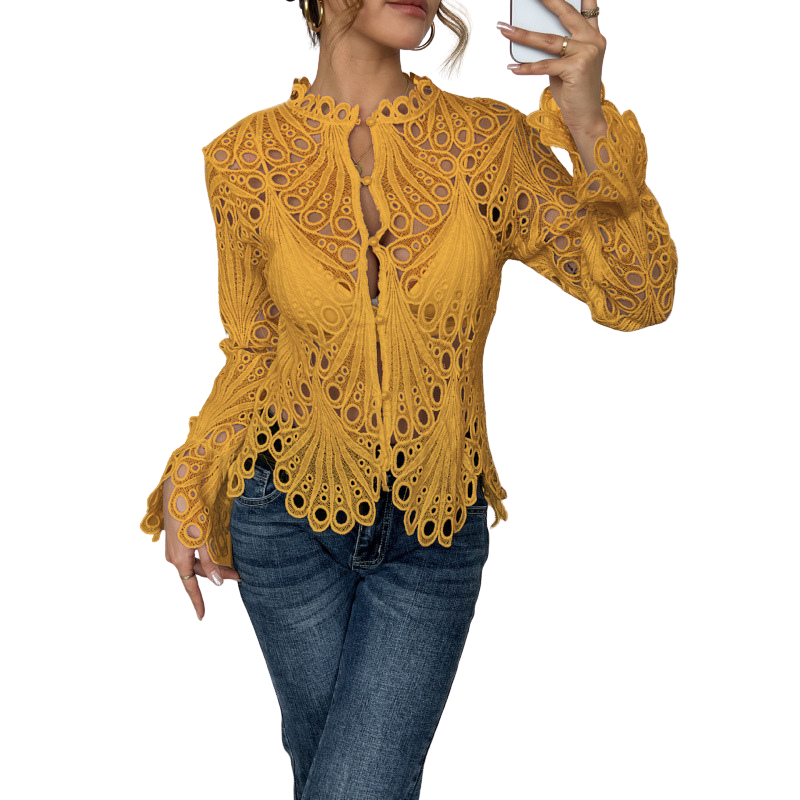 TINA™ – Chic Flounce Sleeve Blouse
