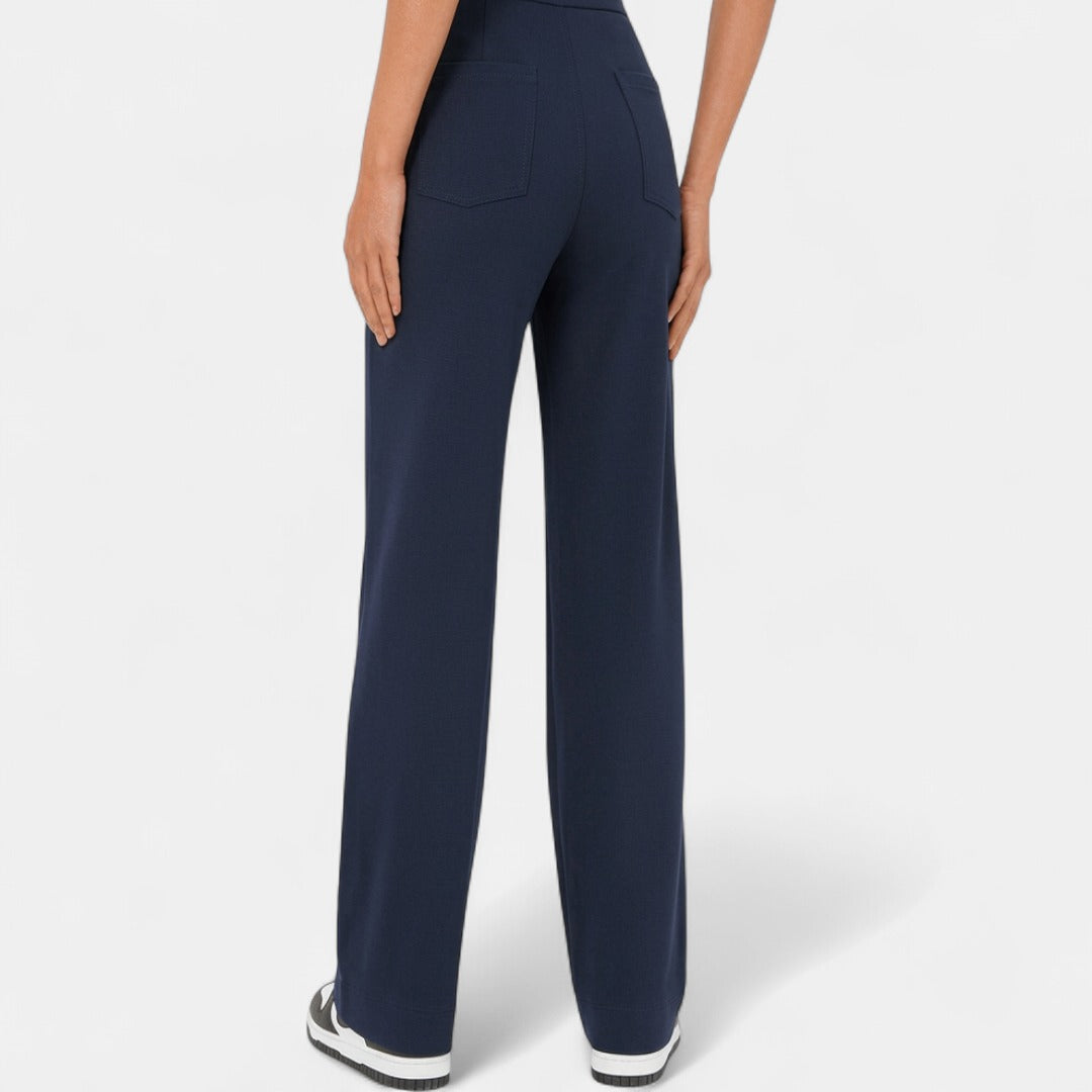 BRIXLEY™ – Relaxed High-Waist Straight-Leg Pants