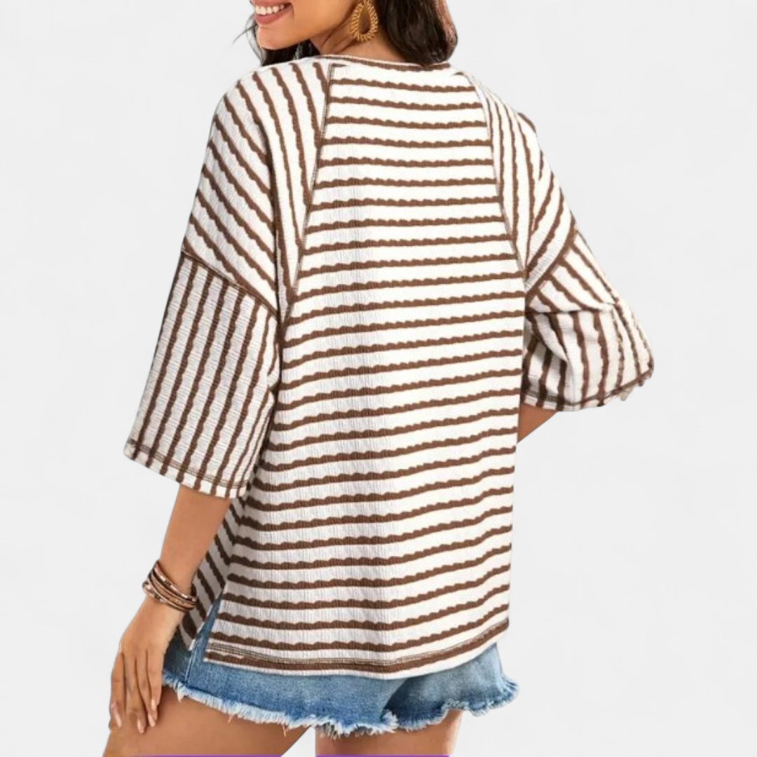 HALSEY™ – Relaxed Striped Crewneck Tee