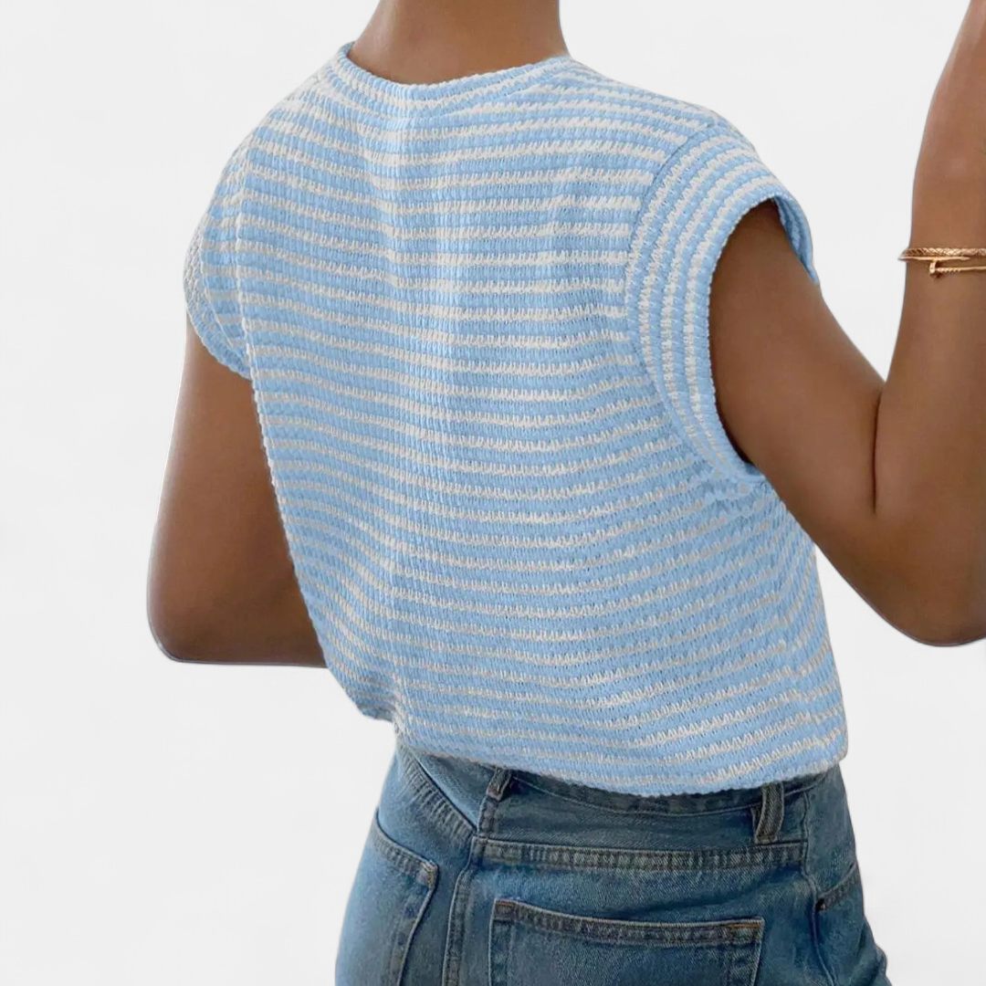 TAMSIN™ – Breezy Cutout Sleeveless Tee