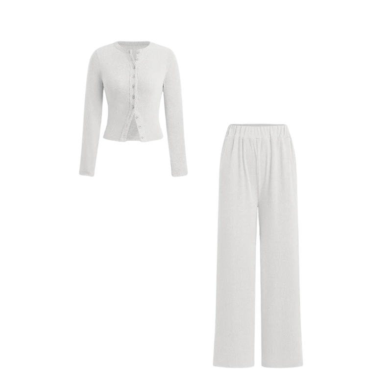 CASTIEL™ – Stylish Ribbed Two Piece Casual Set