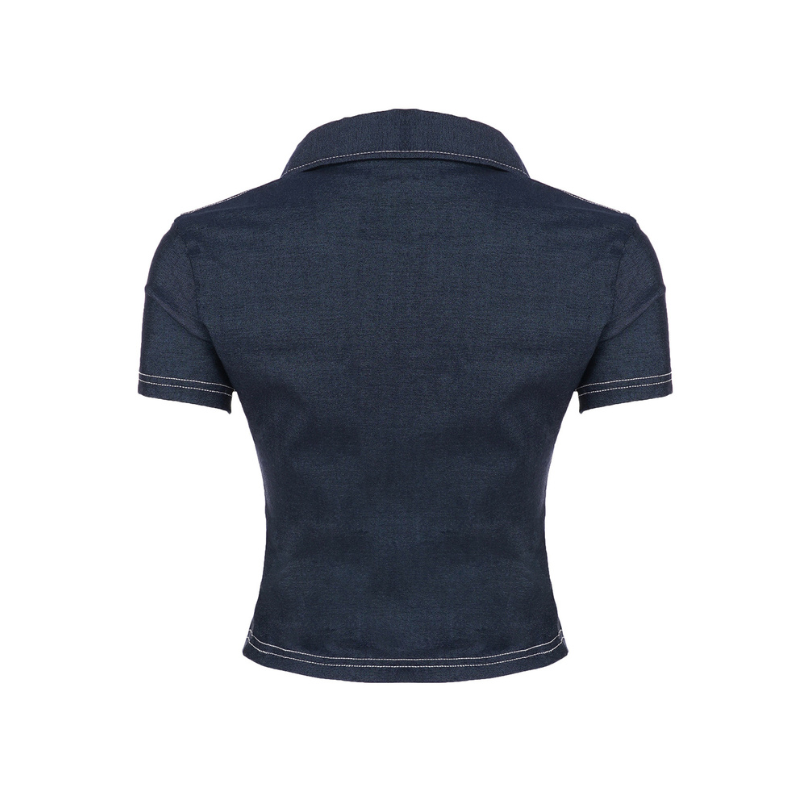 KENYA™ – Chic Fitted Short Sleeve Shirt