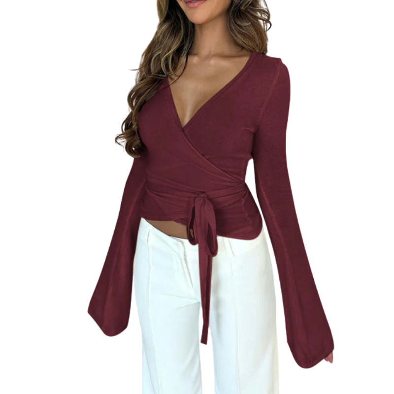 ISABELLA™ – Stylish V Neck Wrap Top