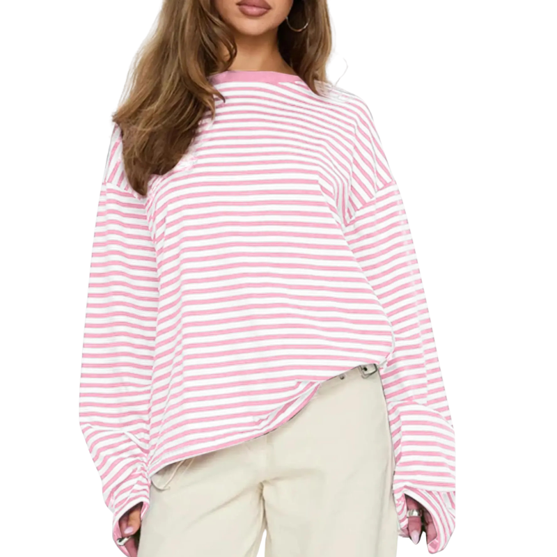 VIENNE™ – Fashionable Striped Long-Sleeve T-Shirt