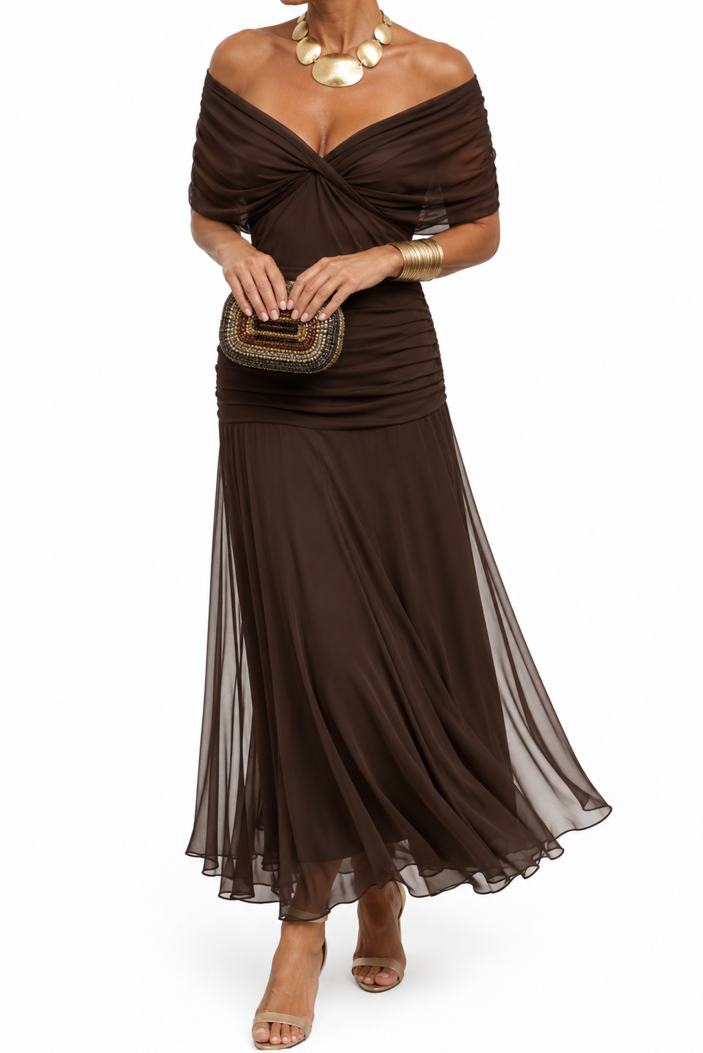 MIKAELA | Long Off-Shoulder Dress