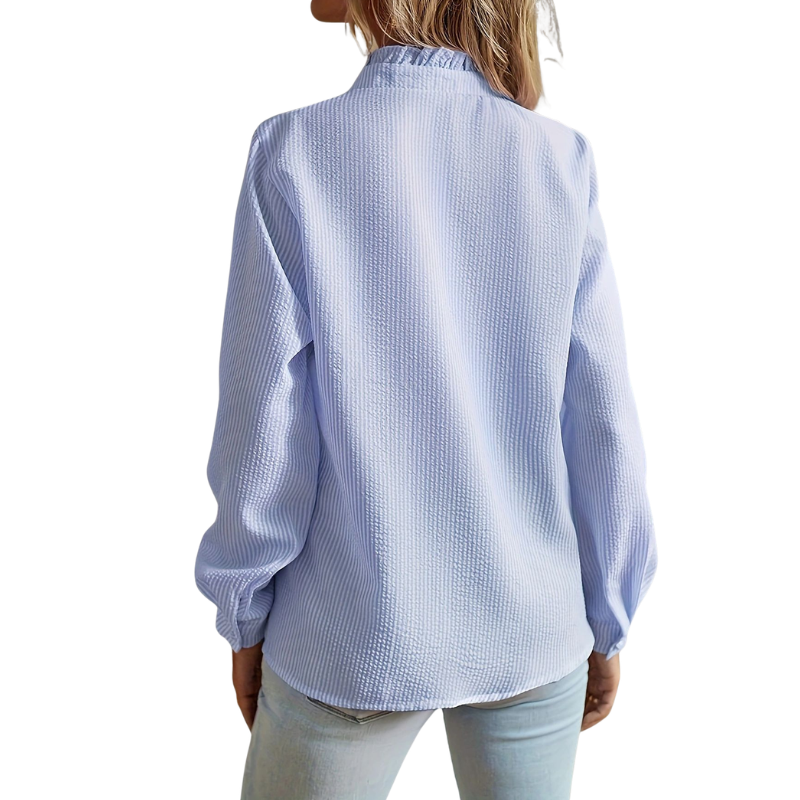 LENA™ – Elegant Ruffle Trim Blouse