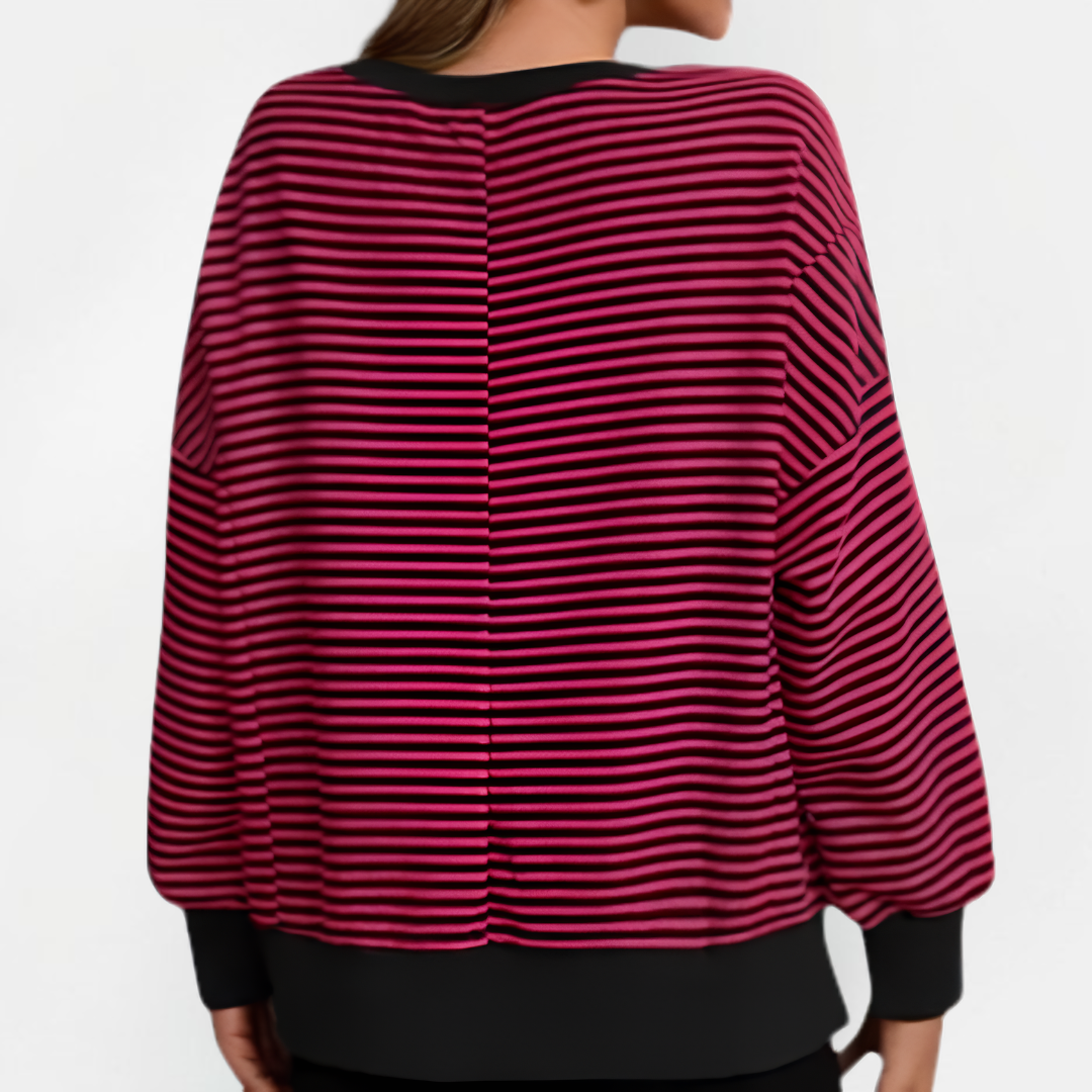 BRISENNE™ – Cozy Waffle Knit Pullover Sweatshirt