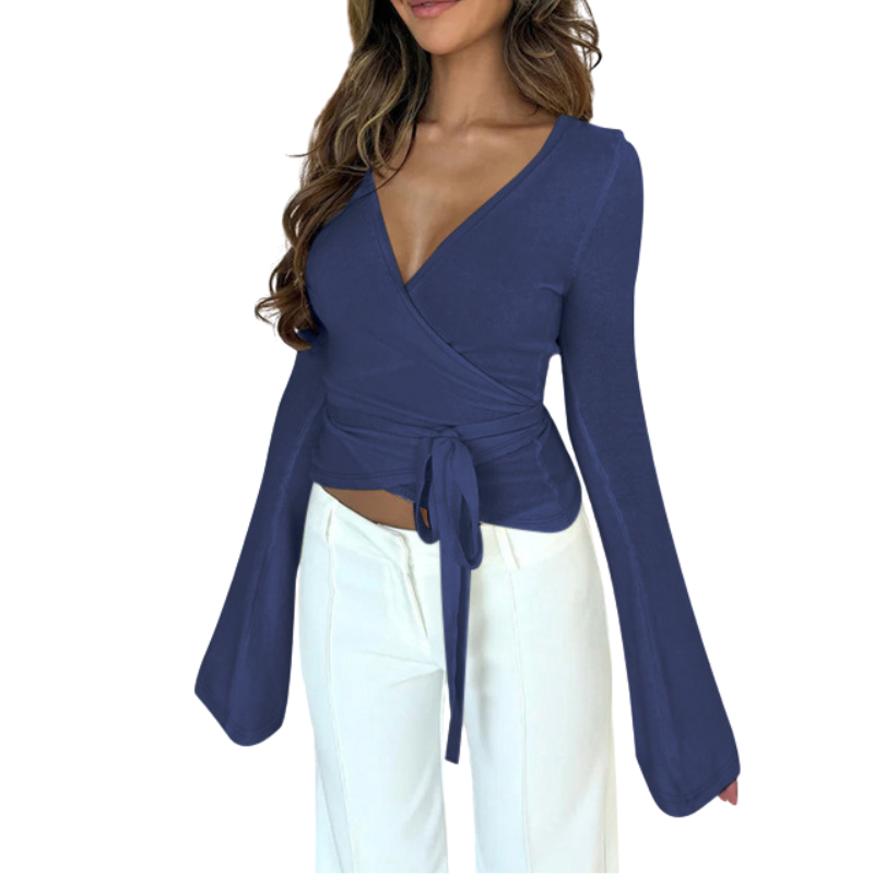 ISABELLA™ – Stylish V Neck Wrap Top