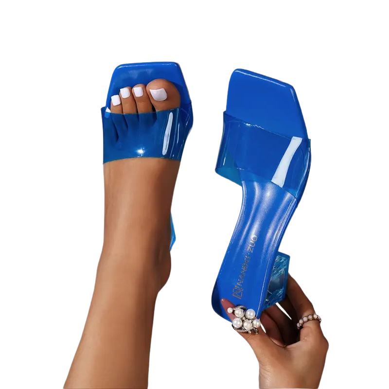 WINONA™ – Fashionable Transparent Square Toe High Heel Sandals