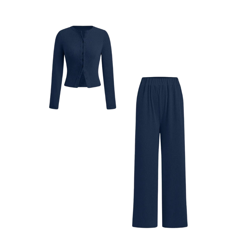 CASTIEL™ – Stylish Ribbed Two Piece Casual Set