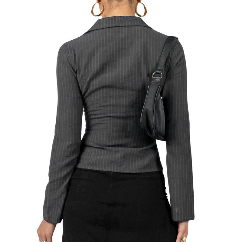 ADELAIDA™ – Classic Striped Long Sleeve Shirt