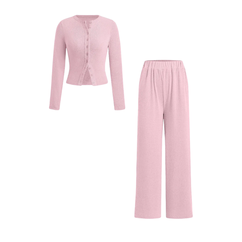 CASTIEL™ – Stylish Ribbed Two Piece Casual Set