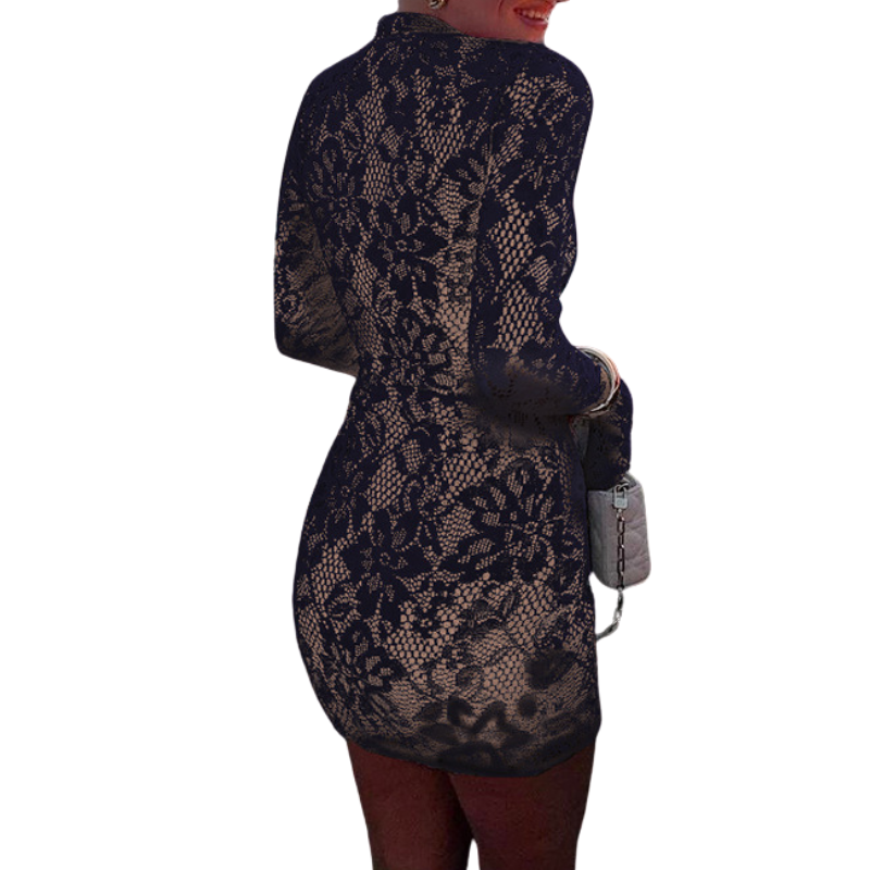 SHAIRA™ – Stylish Mock Neck Bodycon Dress