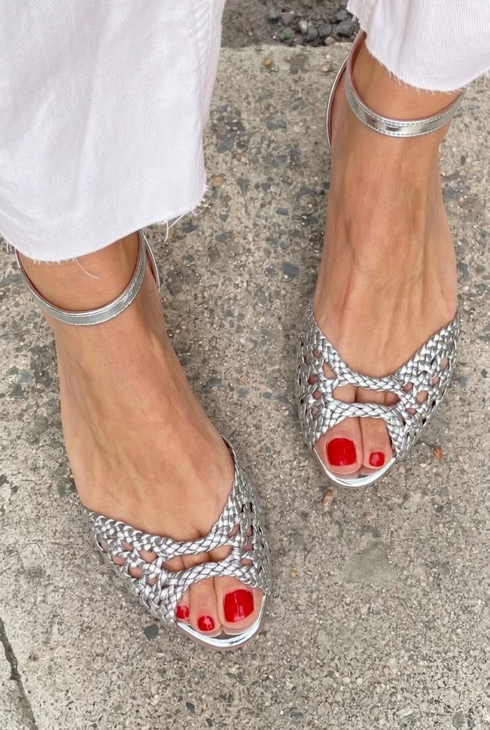 Isadora Woven Gold Sandals