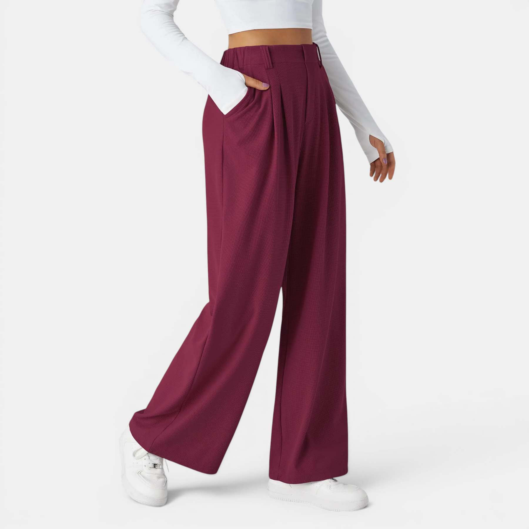 JUNOT™ – Relaxed High-Waist Wide-Leg Trousers
