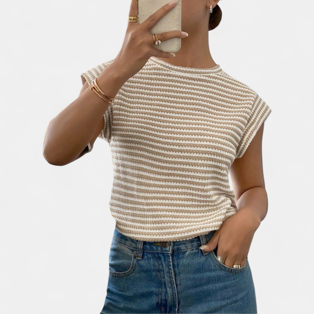 TAMSIN™ – Breezy Cutout Sleeveless Tee