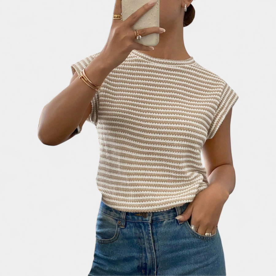 TAMSIN™ – Breezy Cutout Sleeveless Tee