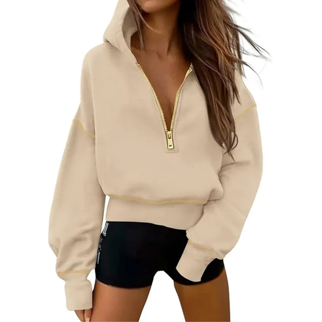 BRODIE™ – Cozy Half-Zip Cropped Pullover Sweatshirt