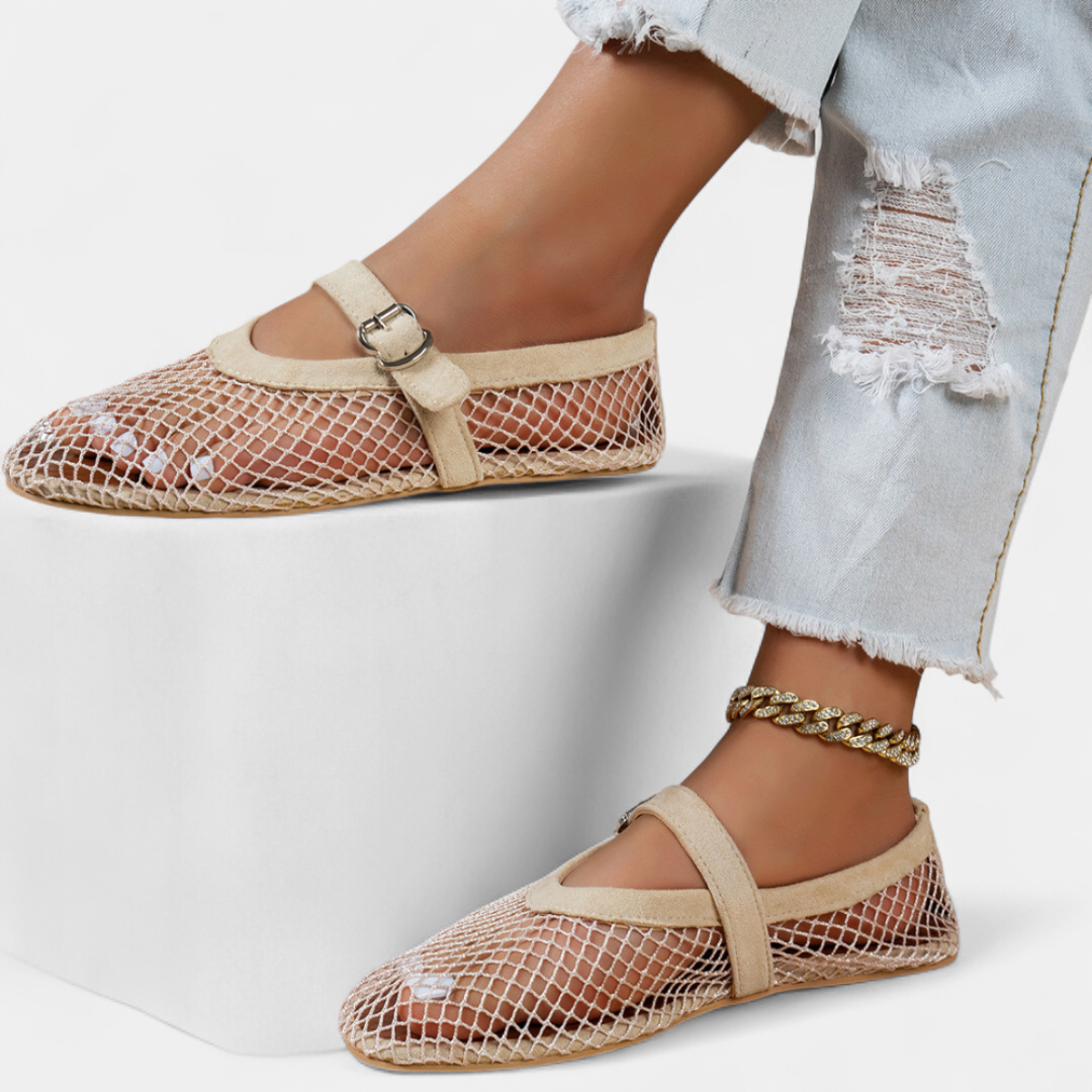 DARIENNE™ – Mesh Hollow-Out Flat Sandals