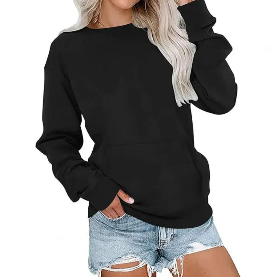 JOANNA™ – Cozy Solid Oversized Pullover Sweatshirt