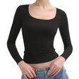 LEXARA™ – Sleek Double Layer Scoop Neck Top