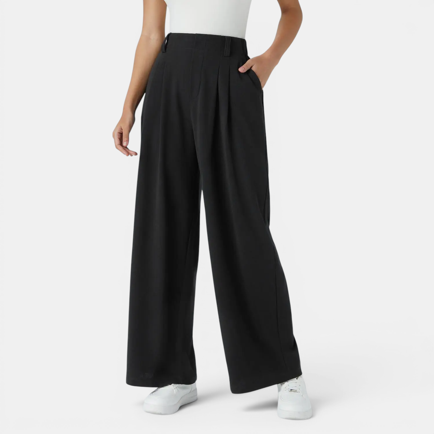 JUNOT™ – Relaxed High-Waist Wide-Leg Trousers