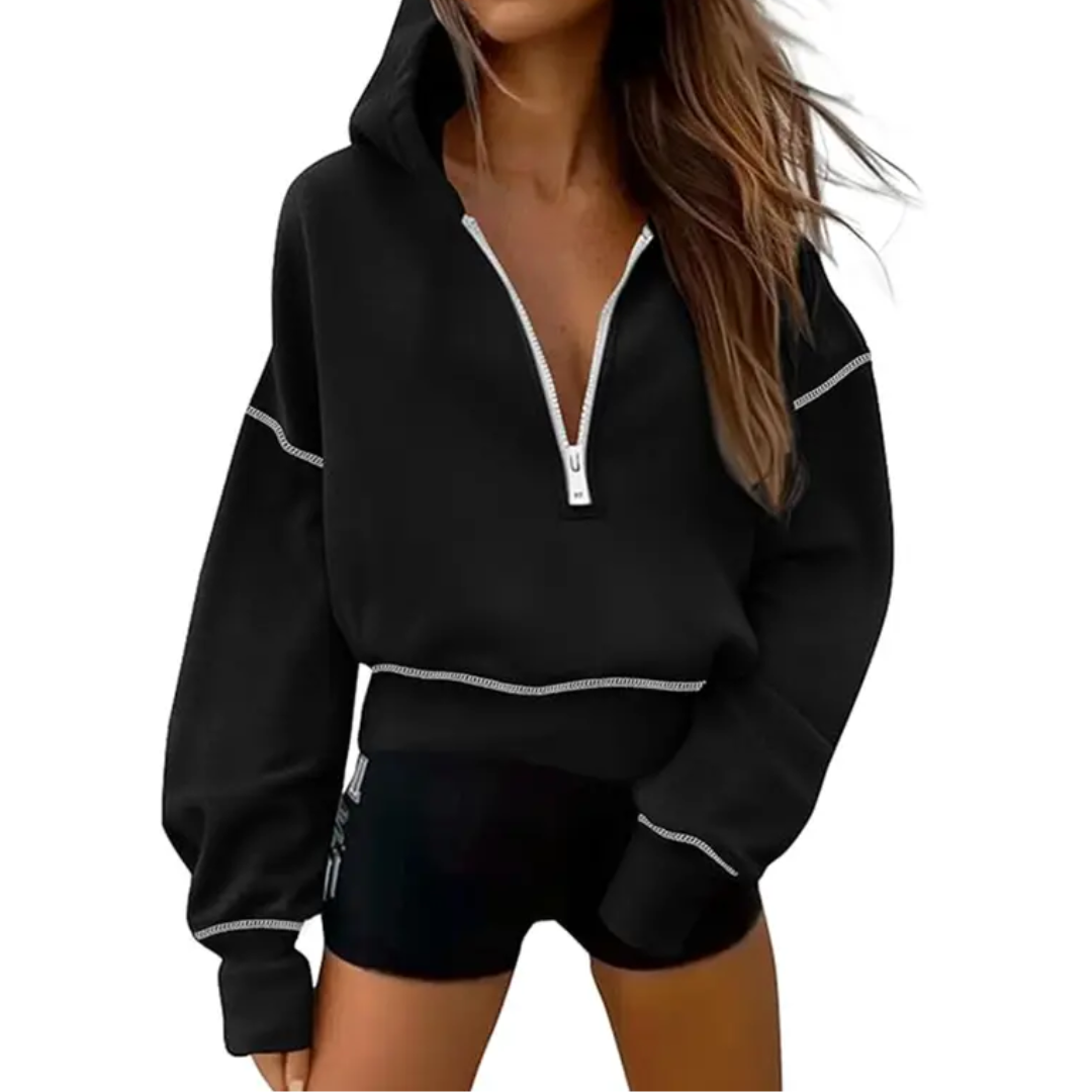 BRODIE™ – Cozy Half-Zip Cropped Pullover Sweatshirt