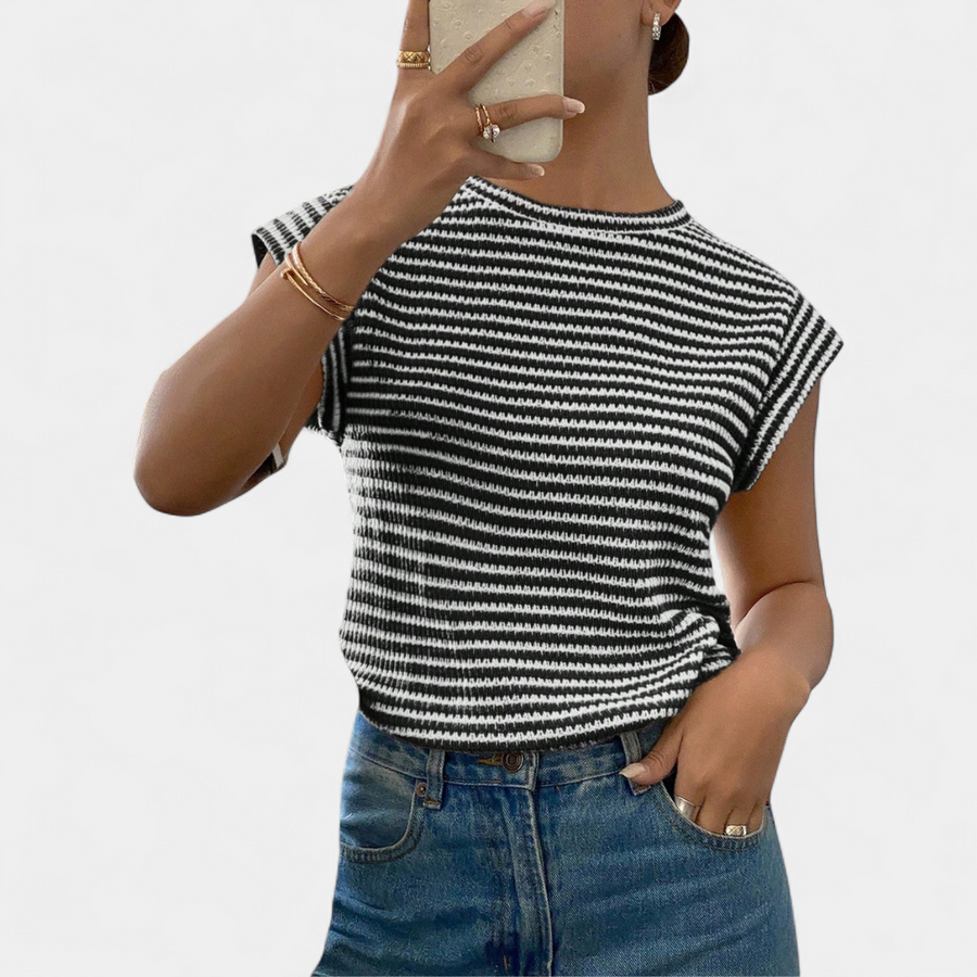 TAMSIN™ – Breezy Cutout Sleeveless Tee
