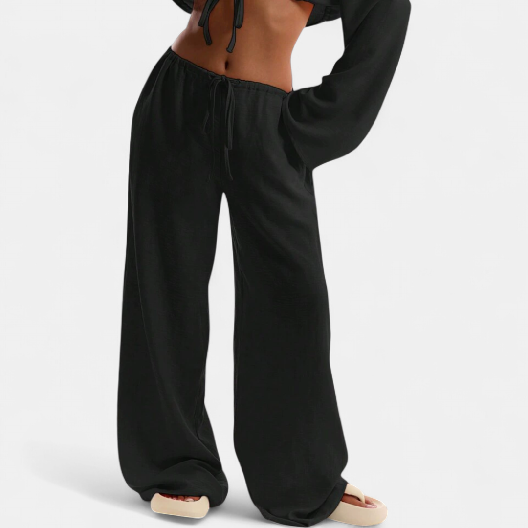 SOLÈNE™ – Relaxed Wide Leg Casual Pants