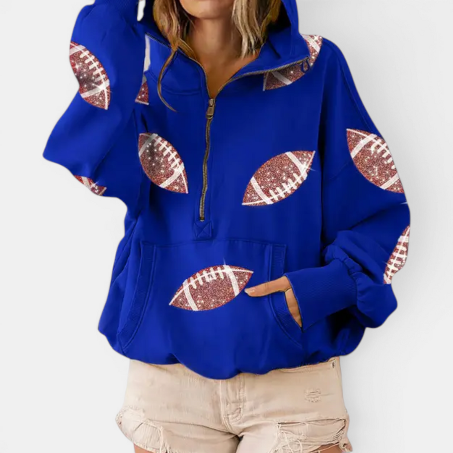 RYANN™ – Game Day Football Print Hoodie