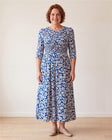 Blue Daisy Garden Pocket Maxi Dress
