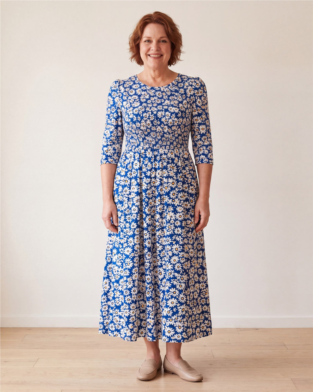 Blue Daisy Garden Pocket Maxi Dress – view 1