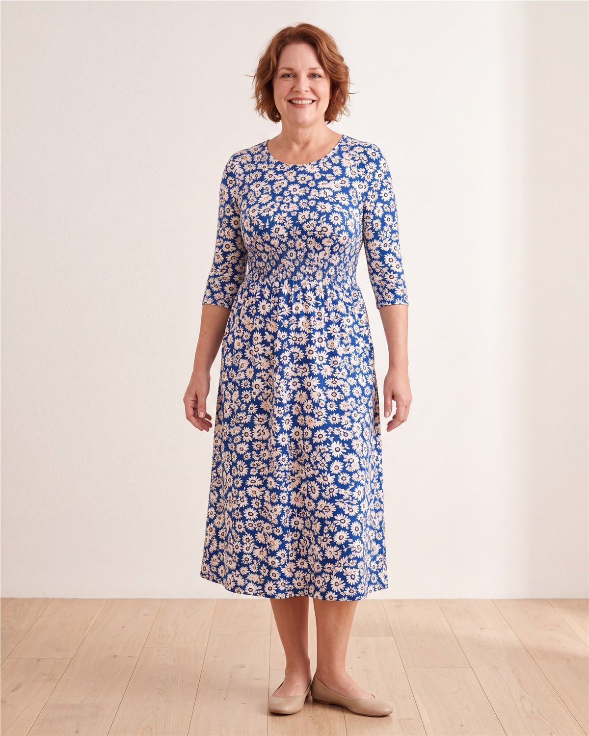 Blue Daisy Garden Pocket Maxi Dress – view 3