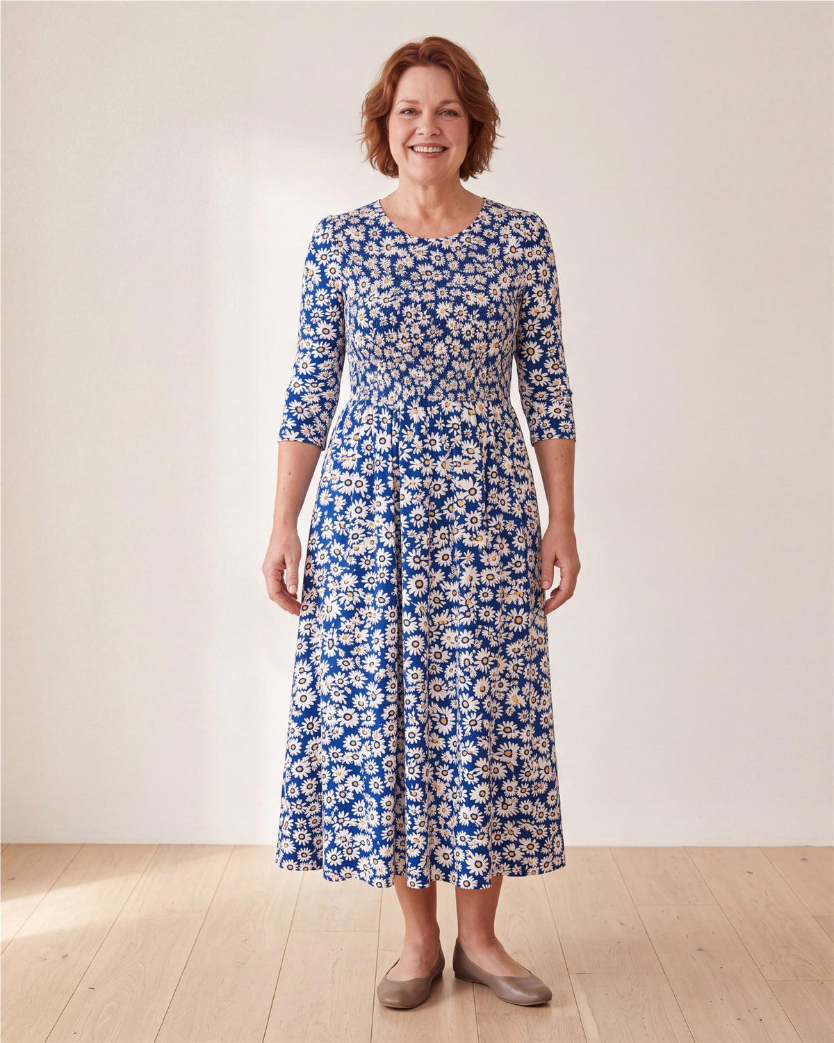 Blue Daisy Garden Pocket Maxi Dress – view 4