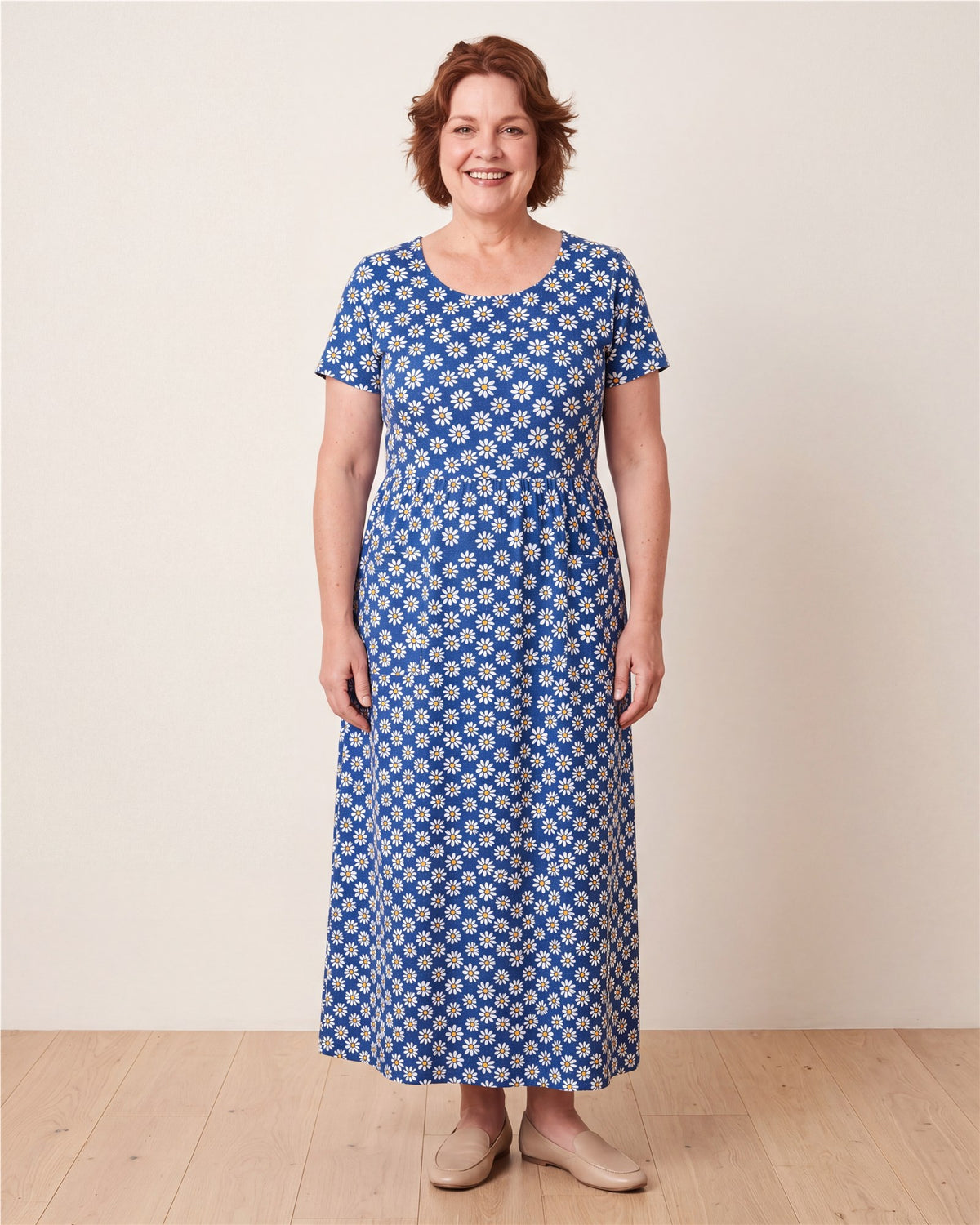 Blue Daisy Garden Pocket Maxi Dress – view 6