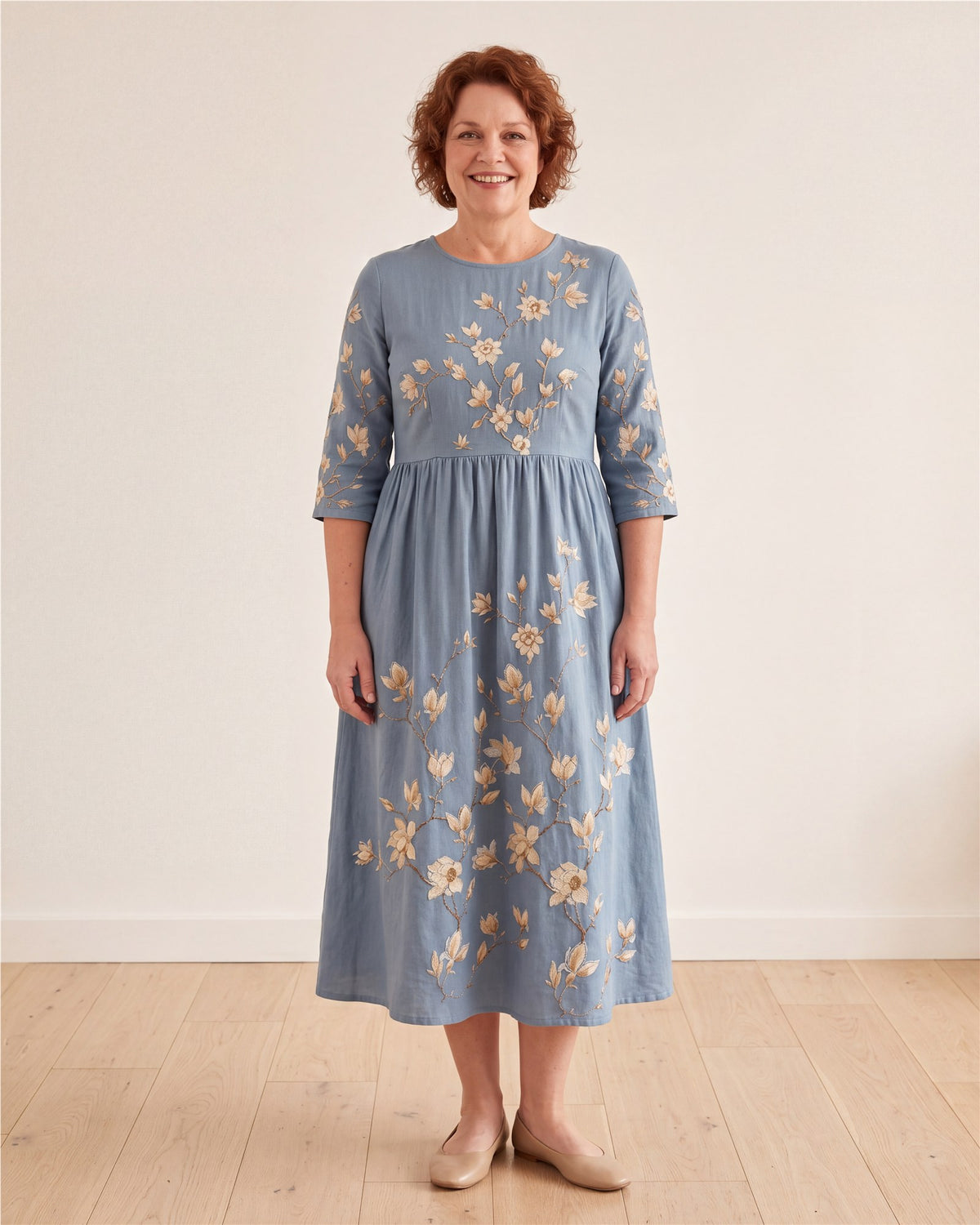 Bluebell Meadow Pocket Midi Dress – view 6