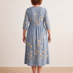 Bluebell Meadow Pocket Midi Dress – view 7