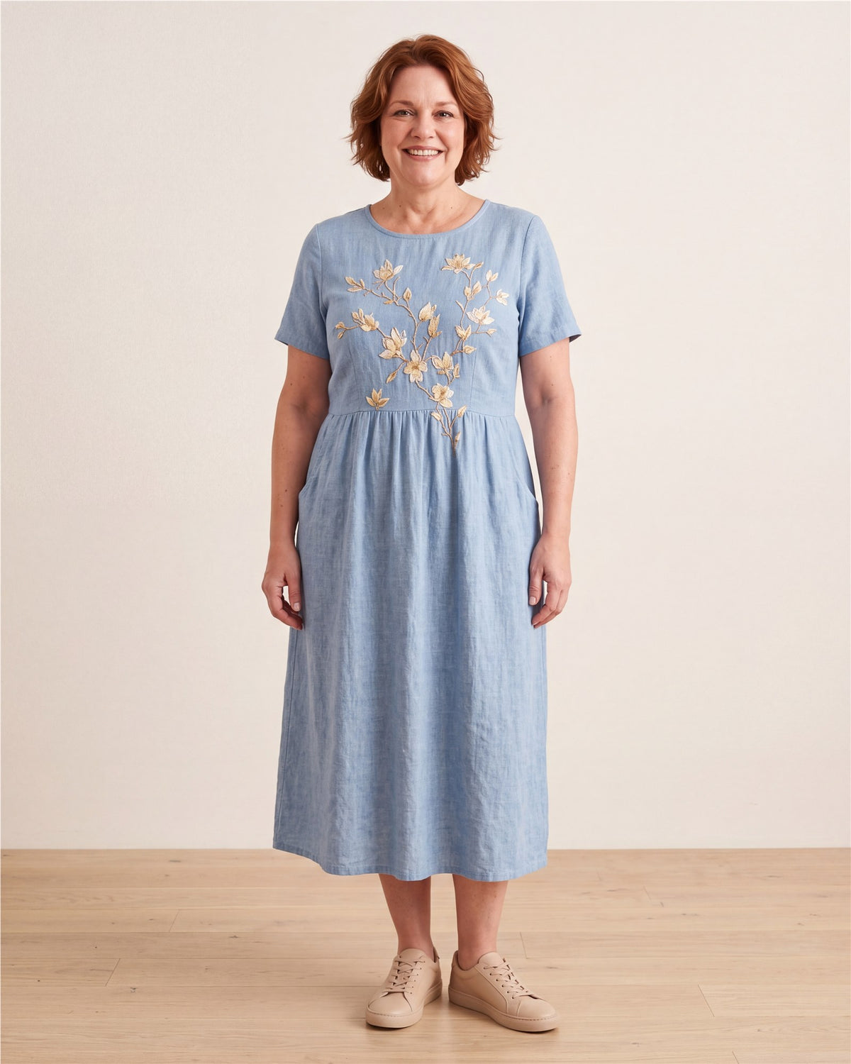 Bluebell Meadow Pocket Midi Dress – view 8