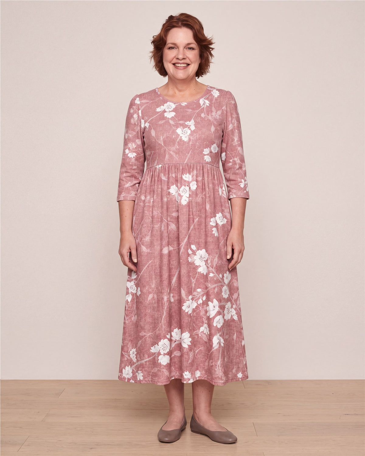 Blush Bloom Grace Pocket Midi Dress