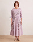 Blushing Orchard Floral Midi Dress