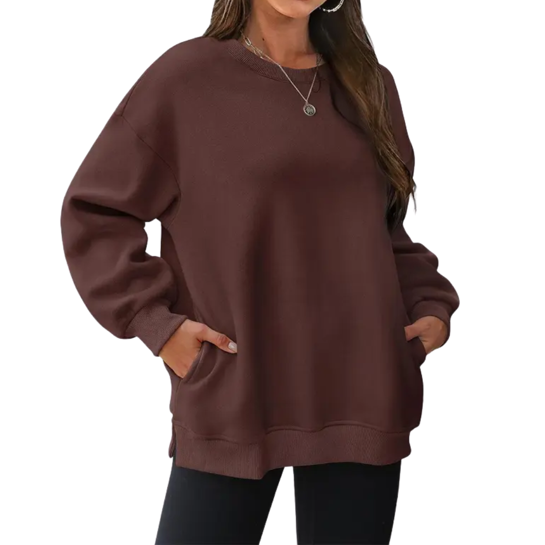 BRENLEY™ – Cozy Oversized Fleece Crewneck Pullover