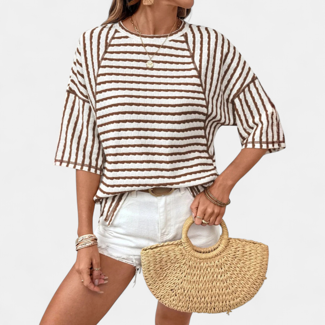 HALSEY™ – Relaxed Striped Crewneck Tee