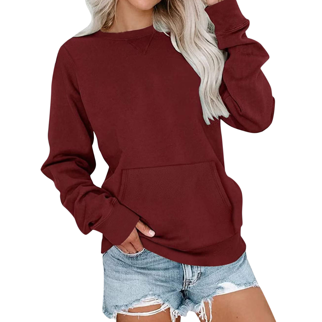 JOANNA™ – Cozy Solid Oversized Pullover Sweatshirt